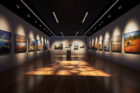 美术馆展览背景图片