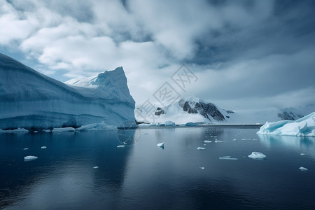 冰川景观寒冷冰盖高清图片