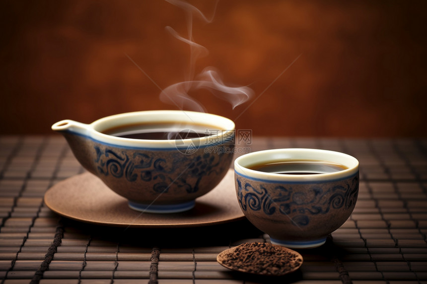 茶文化陶瓷茶具泡茶图片