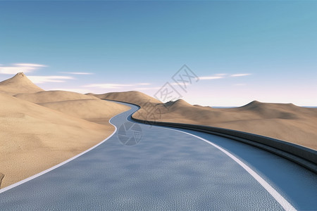 3D道路3d渲染高速公路背景