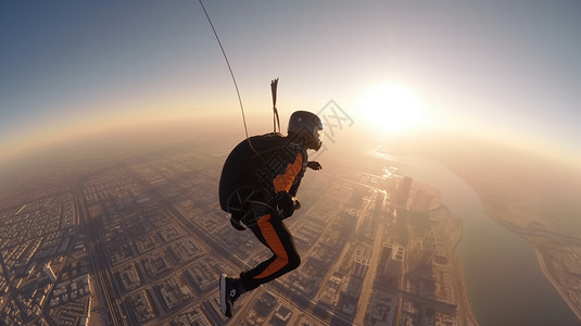 肾上腺素激增的体育运动跳伞图片
