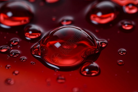 红色油滴水图片