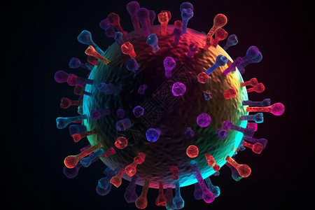 彩色病毒图像图片