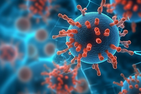 病毒细胞dna链的抽象背景图片