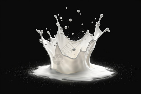 牛奶乳品流动的液体设计图片