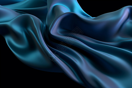 动态风的素材丝绸蓝色渐变背景设计图片