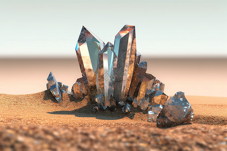 透明石英珍贵水晶特写设计图片