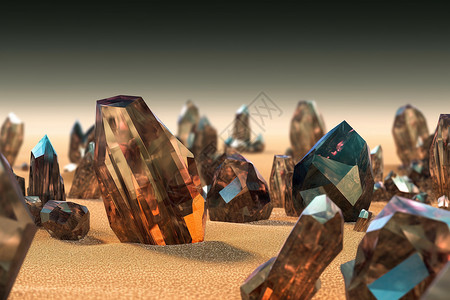 水晶切割幻想水晶沙漠设计图片
