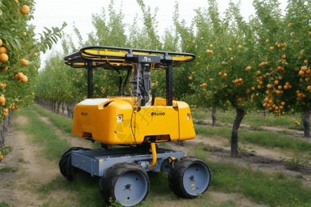 机器人采摘水果提高效率高清图片