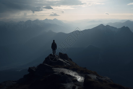 高级感写实风景广阔的山脉背景