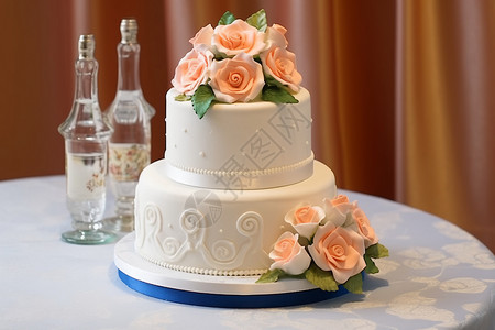 玫瑰花蛋糕背景图片