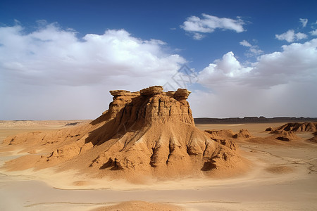 炎热沙漠中的土丘图片