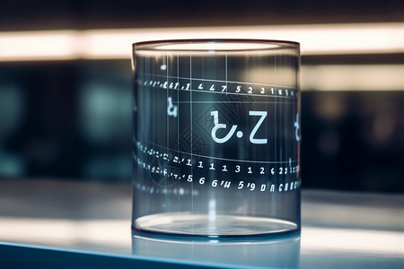 小玻璃杯玻璃上的数学常数设计图片