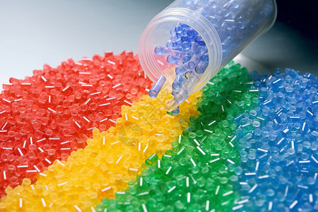 塑料容器彩色颗粒软管设计图片