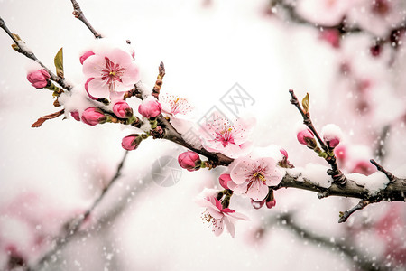 桃树开花图片