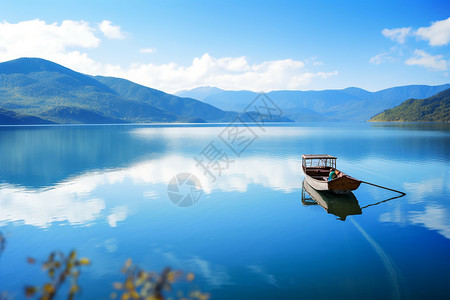 风景如画的湖景图片