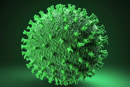 绿色病毒微生物细胞图片