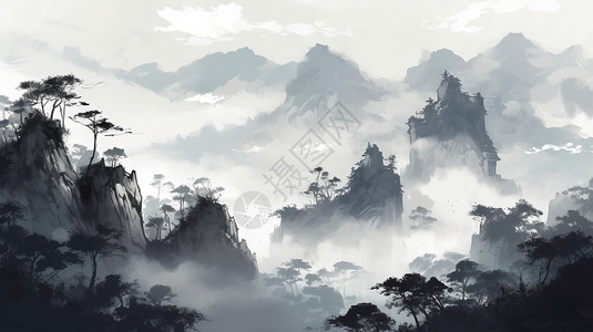 中国水墨风景图片