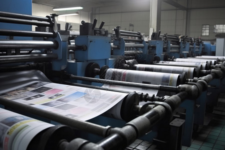 现代化印刷厂背景图片