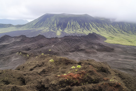 火山口地貌火山熔岩地貌高清图片