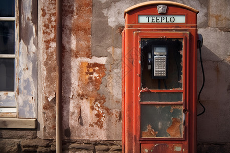 过时的复古的电话亭背景
