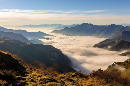 山堡山川山脉自然风光背景