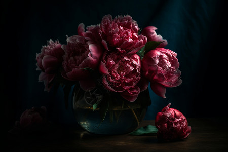 花瓶中神秘花朵图片