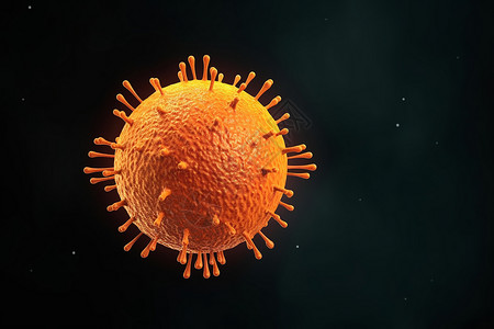 橙色冠状病毒插图图片