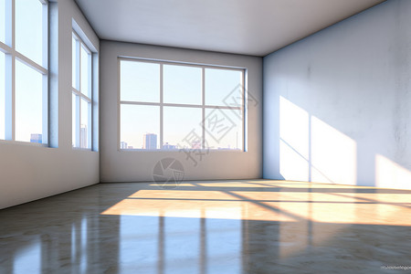阳光空房间现代设计的房间背景