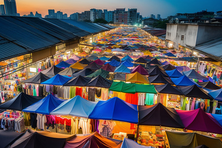 街头市场背景图片
