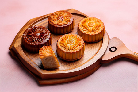 中国传统佳节中秋节月饼图片