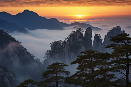 险峻的山脉背景图片