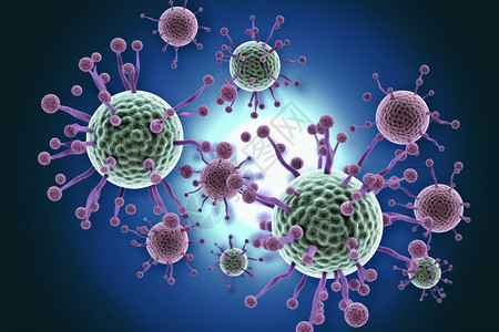 病毒细胞的繁殖过程背景图片