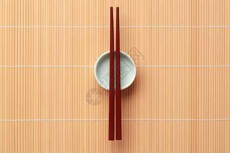 一双木质的筷子图片