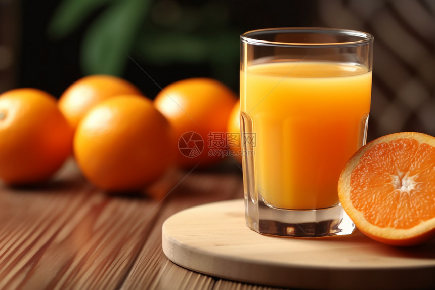 一杯美味的橙汁图片