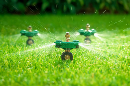 自动浇灌花园自动灌溉系统背景
