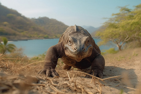 科莫多巨蜥自然贾科莫高清图片