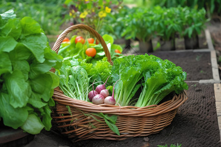 新鲜的蔬菜萝卜种植高清图片