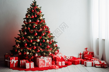 圣诞树礼物背景图片