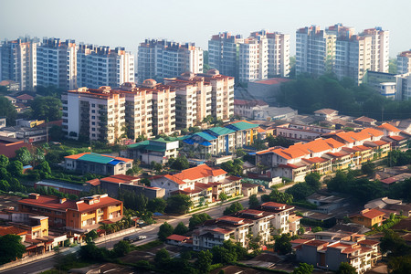 城中村居住区背景图片