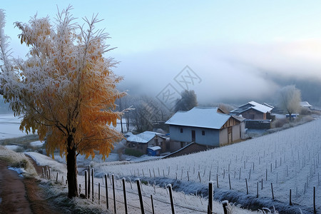 冬季田园景象图片
