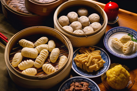 中式特色小食背景