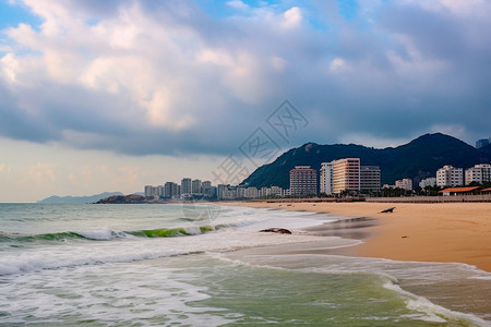 碧海银滩蓝天碧海风光海滩背景