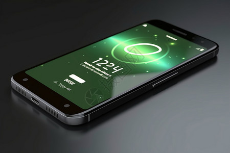 手机充电中手机屏幕上的概念设计图片