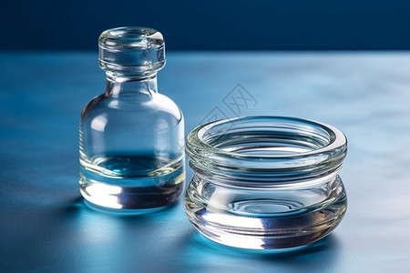 玻璃碟小型容器玻璃瓶背景