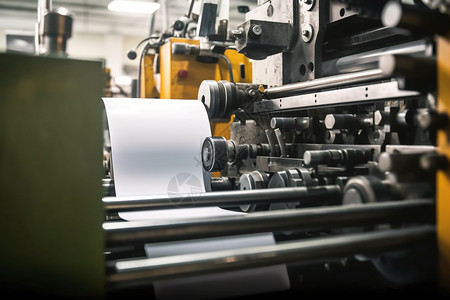印刷工厂装订设备背景图片