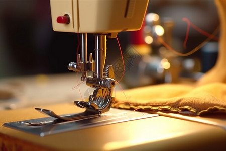 缝纫机特写纺织缝制设备高清图片