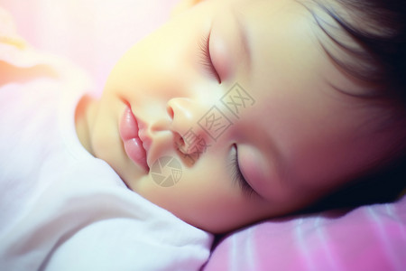 健康可爱的小婴儿睡觉图片