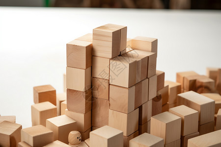 方块结构的木头图片