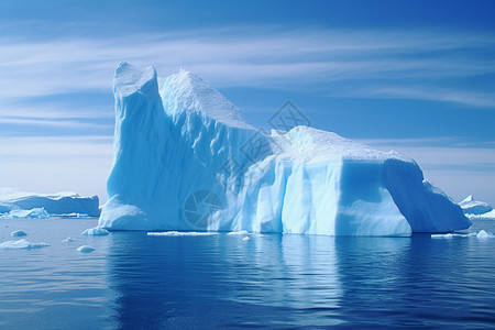 海岛上的冰川图片